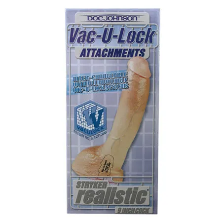 dj Dildos VacULock Realistic Stryker White