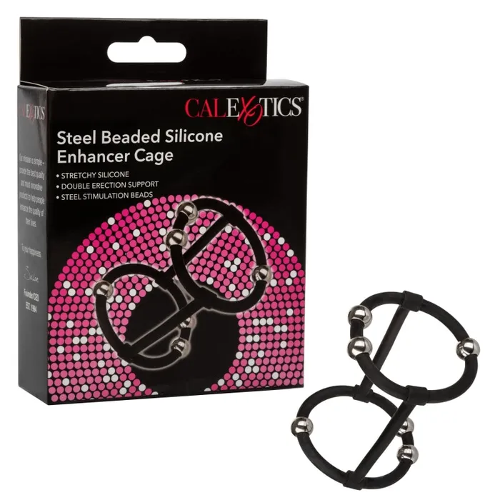 Steel Beaded Silicone Enhancer Cage | Calexotics Male Sex Toys Steel Beaded Silicone Enhancer Cage | Calexotics Male Sex Toys