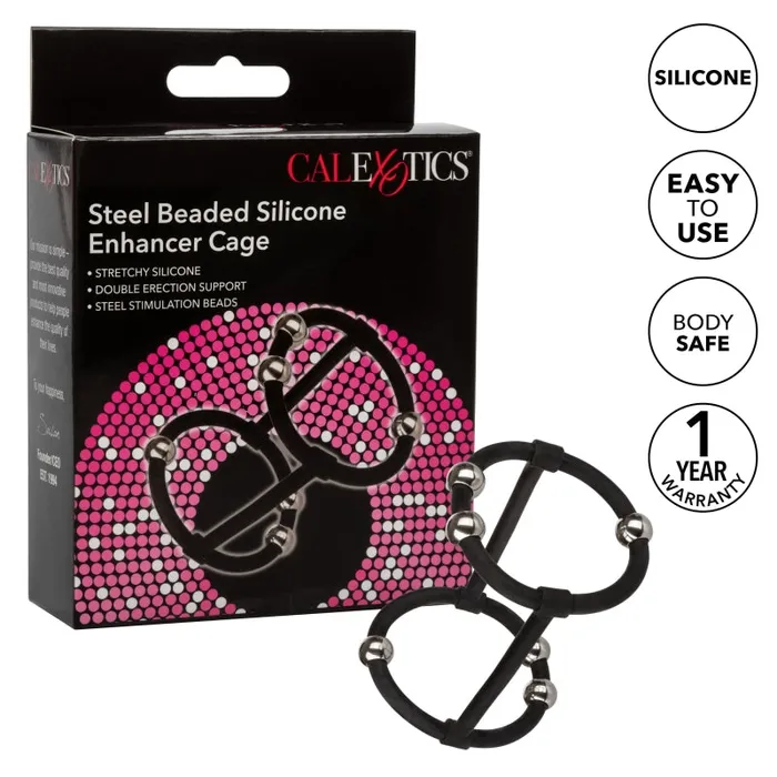 Steel Beaded Silicone Enhancer Cage | Calexotics Male Sex Toys Steel Beaded Silicone Enhancer Cage | Calexotics Male Sex Toys