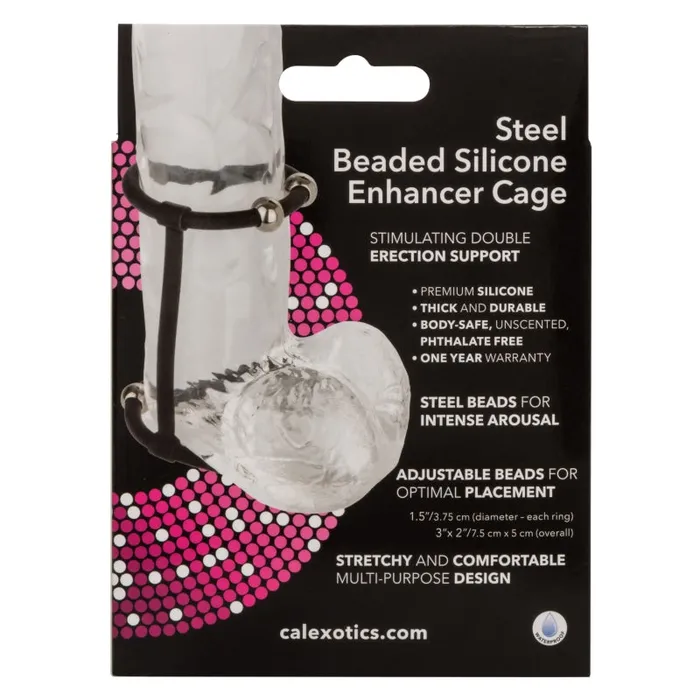 Steel Beaded Silicone Enhancer Cage | Calexotics Male Sex Toys Steel Beaded Silicone Enhancer Cage | Calexotics Male Sex Toys