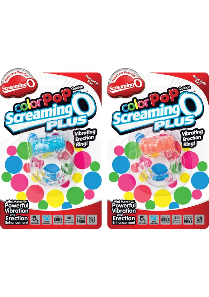 Couples Color Pop Color Pop Quickie Screaming O Plus Silicone Vibrating Cock Ring Couples Color Pop Color Pop Quickie Screaming O Plus Silicone Vibrating Cock Ring