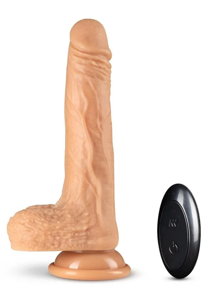 Dr Skin Dr Skin Silicone Dr Grey Rechargeable Thrusting Dildo with Remote Control Female Sex Toys