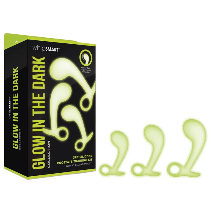 Anal WhipSmart Glow In The Dark 3pc Prostate Training Kit Glow In Dark Prostate Massagers Set of 3 Sizes WhipSmart Anal WhipSmart Glow In The Dark 3pc Prostate Training Kit Glow In Dark Prostate Massagers Set of 3 Sizes WhipSmart