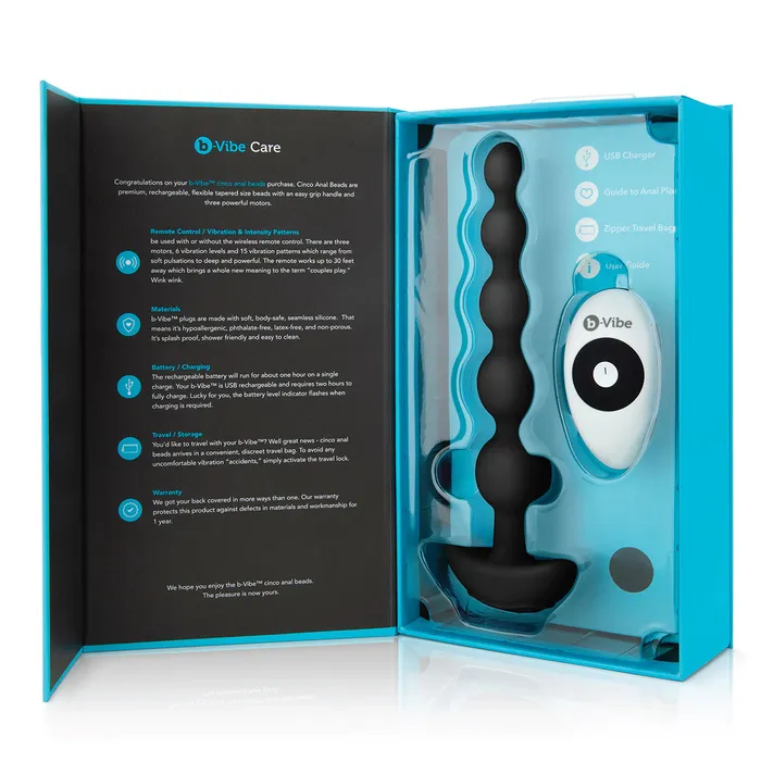 Anal BVibe BVibe Cinco Beads Black Anal BVibe BVibe Cinco Beads Black