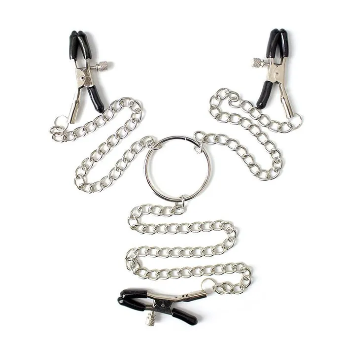 Male Sex Toys Dark Amour Adjustable Nipple Clamps and Clit Clamp Set