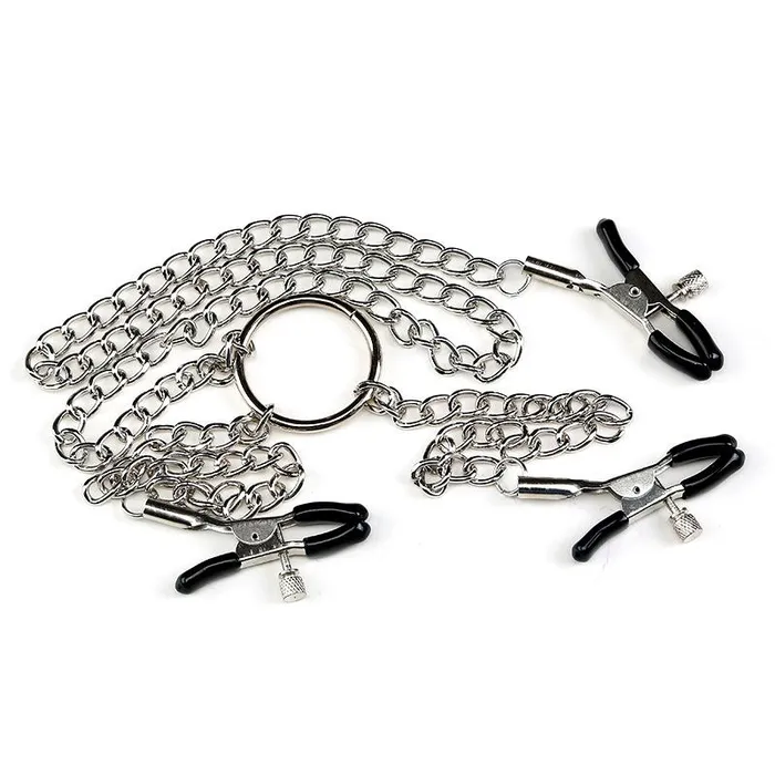 Male Sex Toys Dark Amour Adjustable Nipple Clamps and Clit Clamp Set