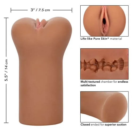 California Exotic Novelties Male Sex Toys Boundless Vulva Brown Stroker