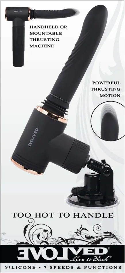 Evolved Novelties Evolved Too Hot To Handle Powerful Machine Thrusting Vibrating and Heating Function Vibrators