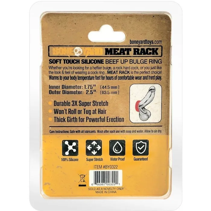 Rascal Boneyard Male Sex Toys Meat Rack Cock Ring Red Rascal Boneyard Male Sex Toys Meat Rack Cock Ring Red