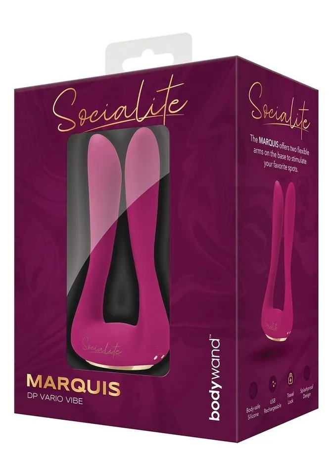 Female Sex Toys Bodywand Bodywans Socialite Marquis Rechargeable Silicone DP Vibrator Female Sex Toys Bodywand Bodywans Socialite Marquis Rechargeable Silicone DP Vibrator