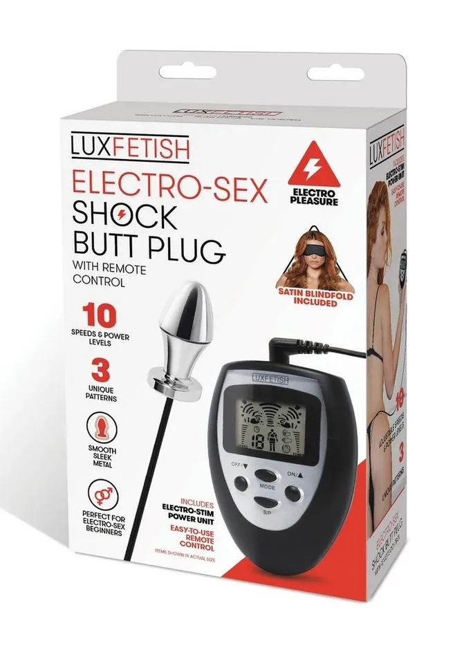 Male Sex Toys Lux Fetish Lux Fetish Electro Sex Shock Butt Plug with Remote Control Male Sex Toys Lux Fetish Lux Fetish Electro Sex Shock Butt Plug with Remote Control