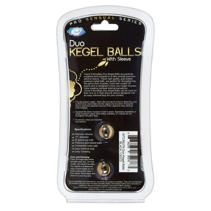 Cloud 9 Novelties Female Sex Toys Duo Kegel Balls Black Cloud 9 Novelties Female Sex Toys Duo Kegel Balls Black