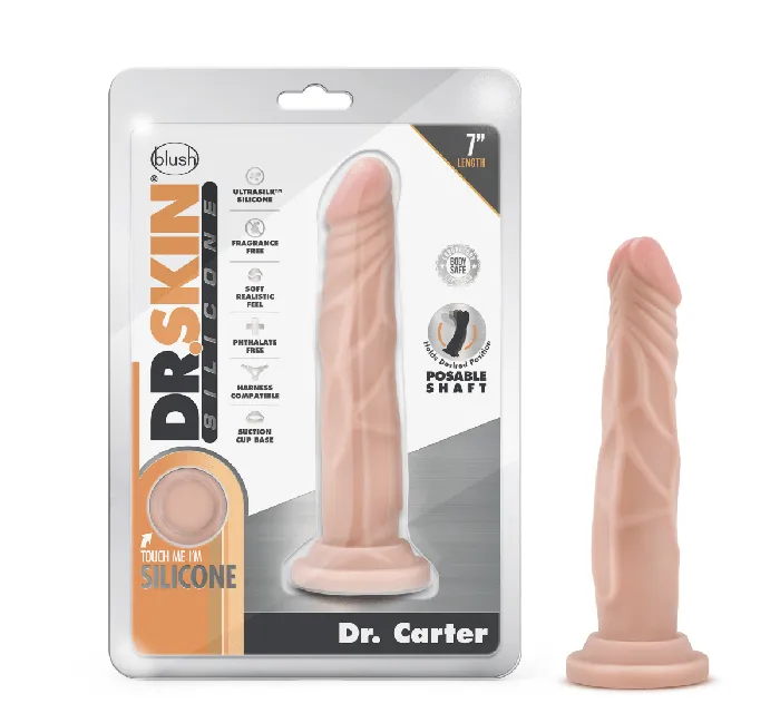 Dr Skin Silicone Dr Carter 7 Inch Dong With Suction Cup Vanilla Blush Novelties Dildos Dr Skin Silicone Dr Carter 7 Inch Dong With Suction Cup Vanilla Blush Novelties Dildos