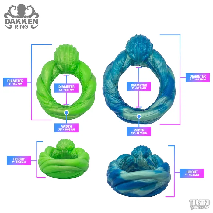 Male Sex Toys Twisted Fantasies DAKKEN Tentacle Cock Ring