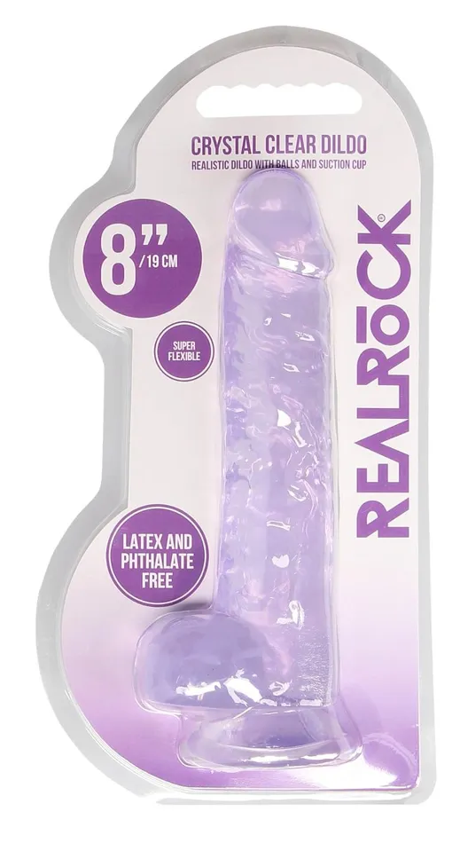 Shots RealRock Female Sex Toys 8 Inch Realistic Dildo With Balls