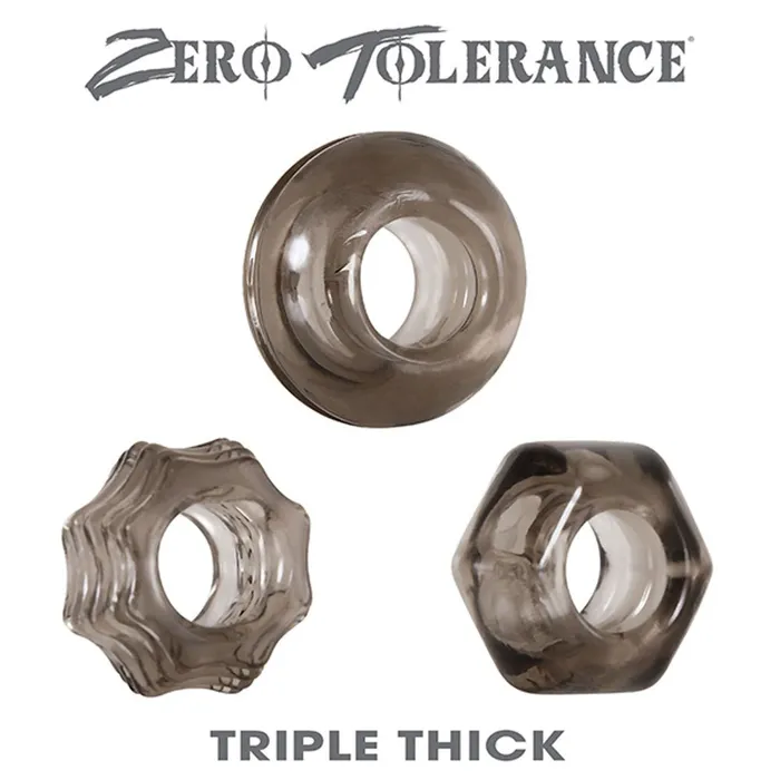 Vibrators Zero Tolerance Triple Thick Cockrings
