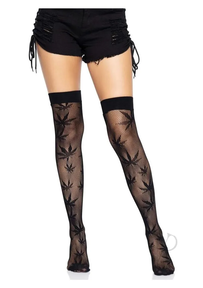 Anal 420 Net Thigh High Os Black Leg Avenue