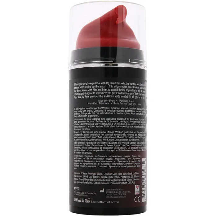 Castle Megastore Wicked Toy Fever Warming Lubricant 33 oz Sexual Health Wellbeing