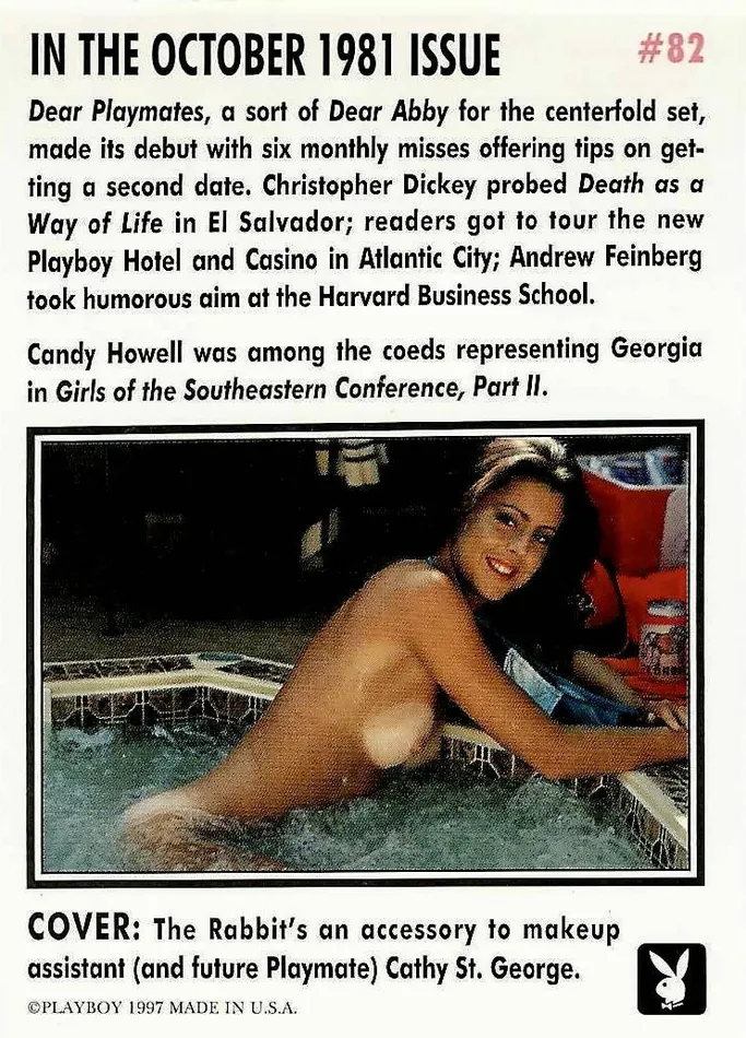 Couples Greenthunderbirds Cards Playboy October Edition 82 Playboy Cover