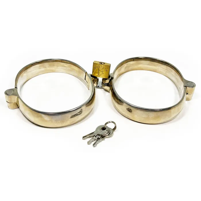 Couples NYCE BONDAGE METAL SHACKLE LOCKABLE MALE WRIST RESTRAINTS FOR FETISH KINK PLAY Large Couples NYCE BONDAGE METAL SHACKLE LOCKABLE MALE WRIST RESTRAINTS FOR FETISH KINK PLAY Large