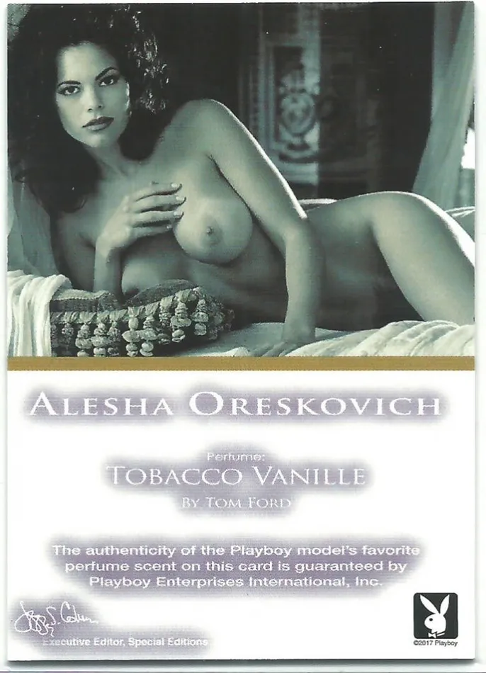 Dans Cards Vibrators Playboys Blondes Brunettes and Redheads Alesha Oreskovich Scent Not Wrapped Memorabilia Card Dans Cards Vibrators Playboys Blondes Brunettes and Redheads Alesha Oreskovich Scent Not Wrapped Memorabilia Card