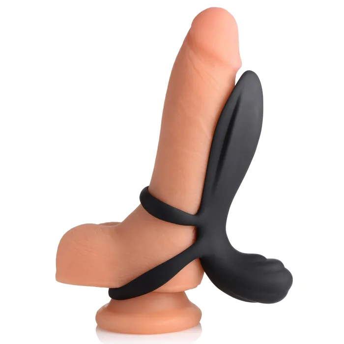 Female Sex Toys XR Brands 10x Silicone Vibrating Girth Enhancer With Remote Control