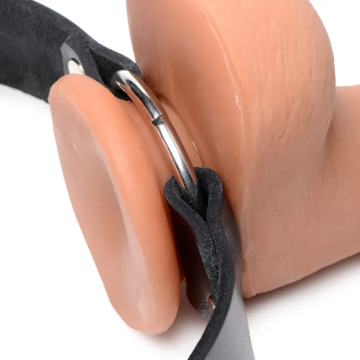 Female Sex Toys XR Brands Leather Dildo Strap