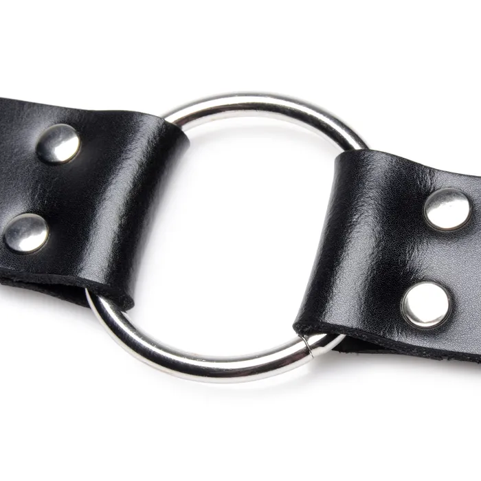 Female Sex Toys XR Brands Leather Dildo Strap
