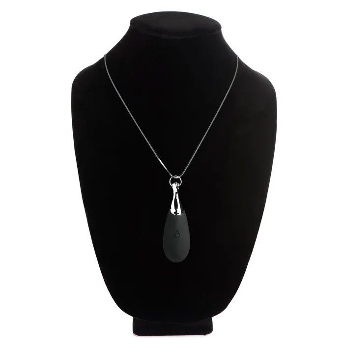 Female Sex Toys XR Brands Vibrating Silicone Teardrop Necklace