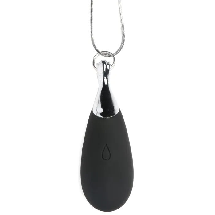 Female Sex Toys XR Brands Vibrating Silicone Teardrop Necklace