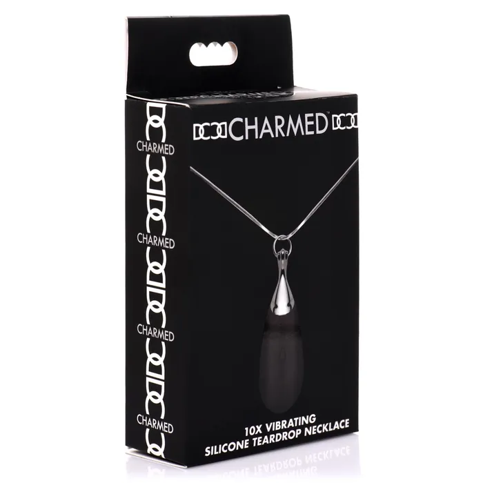 Female Sex Toys XR Brands Vibrating Silicone Teardrop Necklace