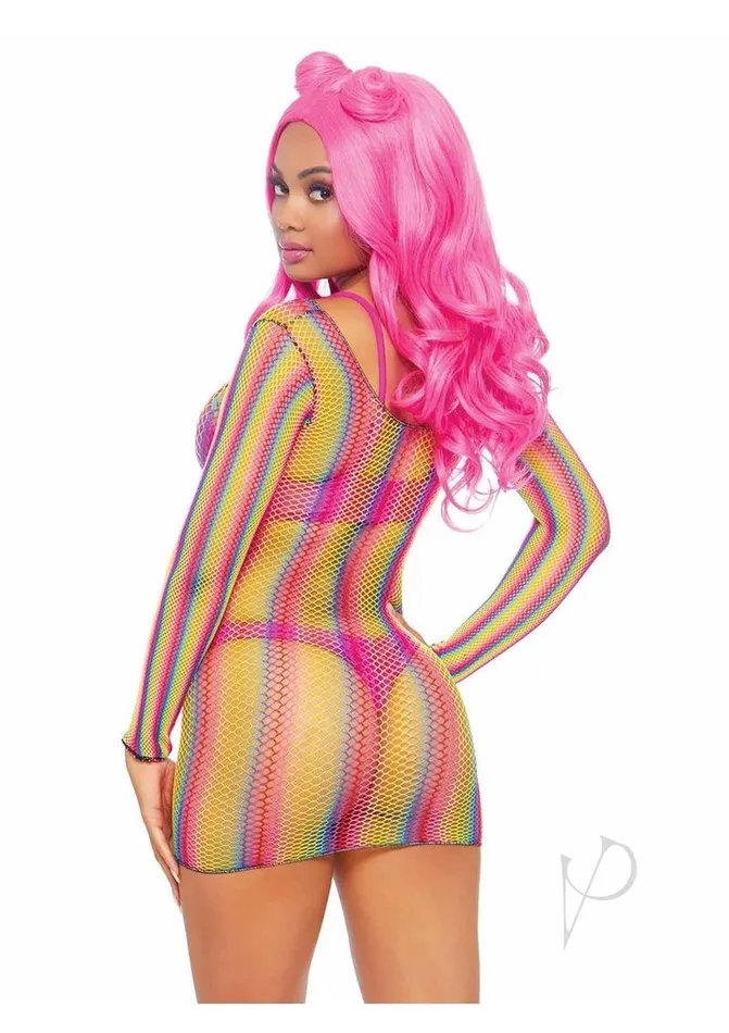 Leg Avenue Female Sex Toys Rainbow Fishnet Sleeve Mini Dress Os Leg Avenue Female Sex Toys Rainbow Fishnet Sleeve Mini Dress Os