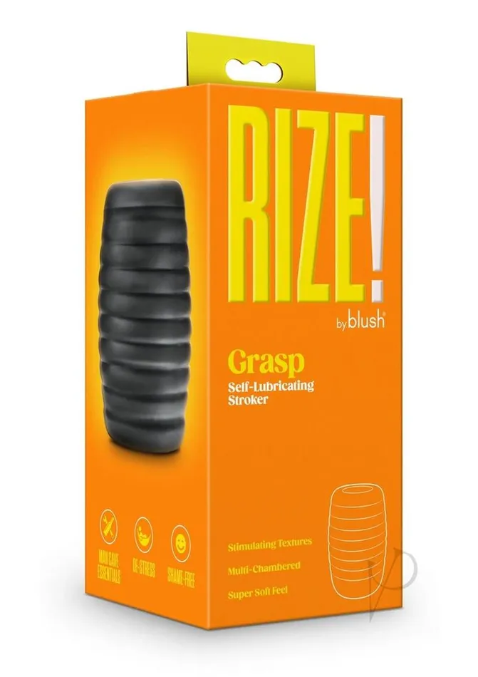 Male Sex Toys Blush Novelties Rize Grasp Self Lube Stroker Black