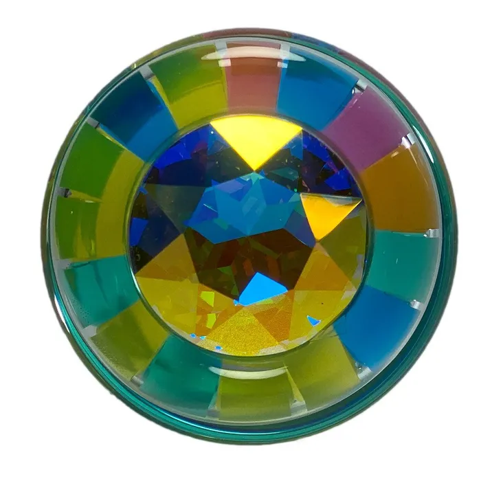Crystal Delights Anal Glass Funfetti Plug Crystal Base