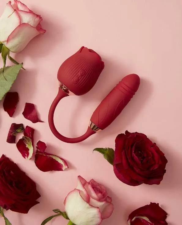 Winyi Female Sex Toys Dolce Vita Rose Clit Vibrator 3in1