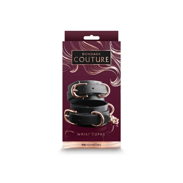Anal NS Novelties NS Novelties Bondage Couture Black Wrist Cuffs
