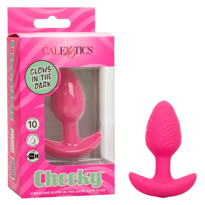 Calexotics Anal Cheeky Vibrating GlowInTheDark Butt Plug