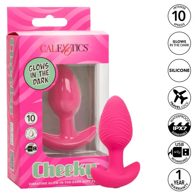 Calexotics Anal Cheeky Vibrating GlowInTheDark Butt Plug