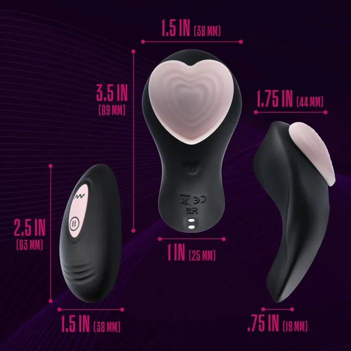 Female Sex Toys Blush Temptasia Heartbeat Panty Vibe with Remote