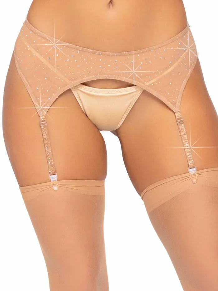 Vibrators Leg Avenue Roxy Rhinestone Garter Belt