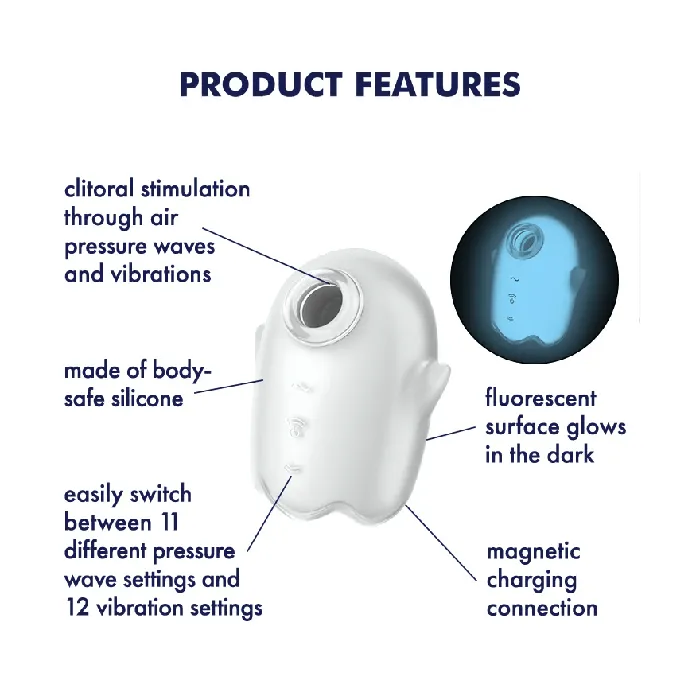 Vibrators Satisfyer Satisfyer Glowing Ghost Air Pulse Vibrator