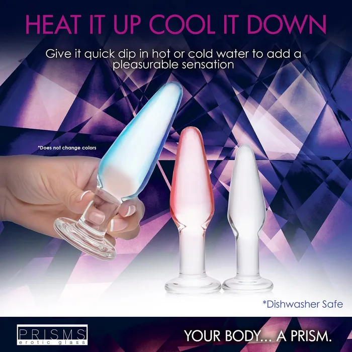 3pc Dosha Glass Anal Plug Kit Prisms Erotic Glass Anal