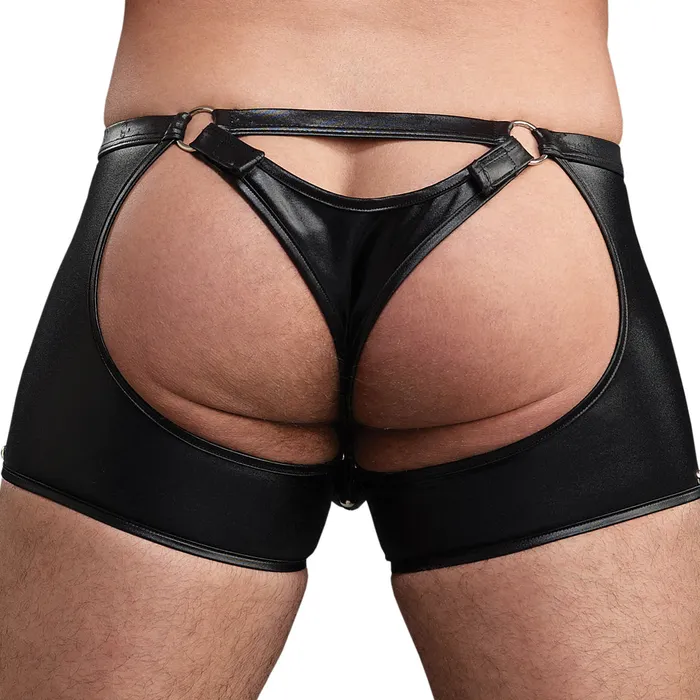 Male Power Male Sex Toys Male Power Fetish Poseidon Wet Look Crotchless Backless Chap Shorts