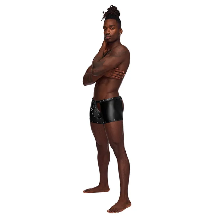 Male Power Male Sex Toys Male Power Fetish Poseidon Wet Look Crotchless Backless Chap Shorts