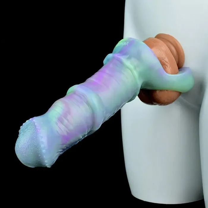 Male Sex Toys Luminous Silicone Horse Penis Extender Xinghaoya