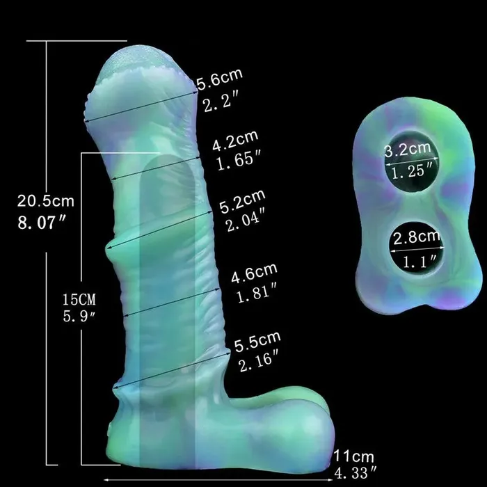 Male Sex Toys Luminous Silicone Horse Penis Extender Xinghaoya