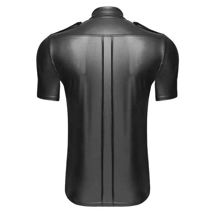 Noir Handmade Noir Handmade Powerwetlook Collared Shirt With Front Pockets Male Sex Toys