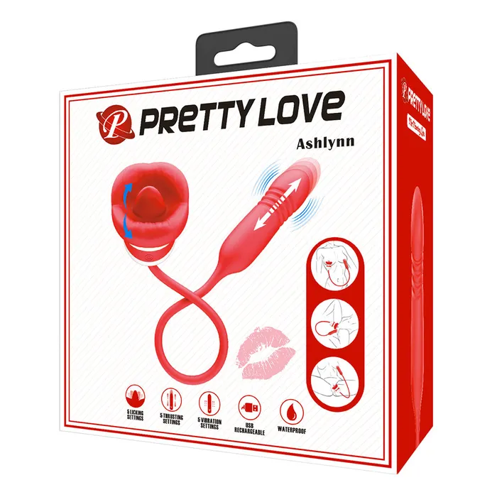 Pretty Love Ashlynn Clitoral Licking Thrusting Dual Stimulator Pretty Love Vibrators