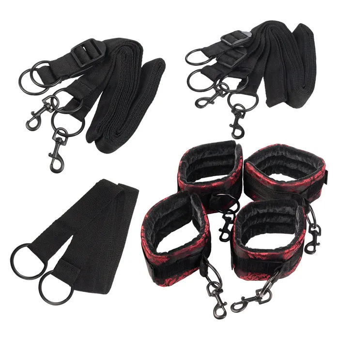 Scandal Bed Restraints Wrist Ankle Cuff Bondage System California Exotics Couples