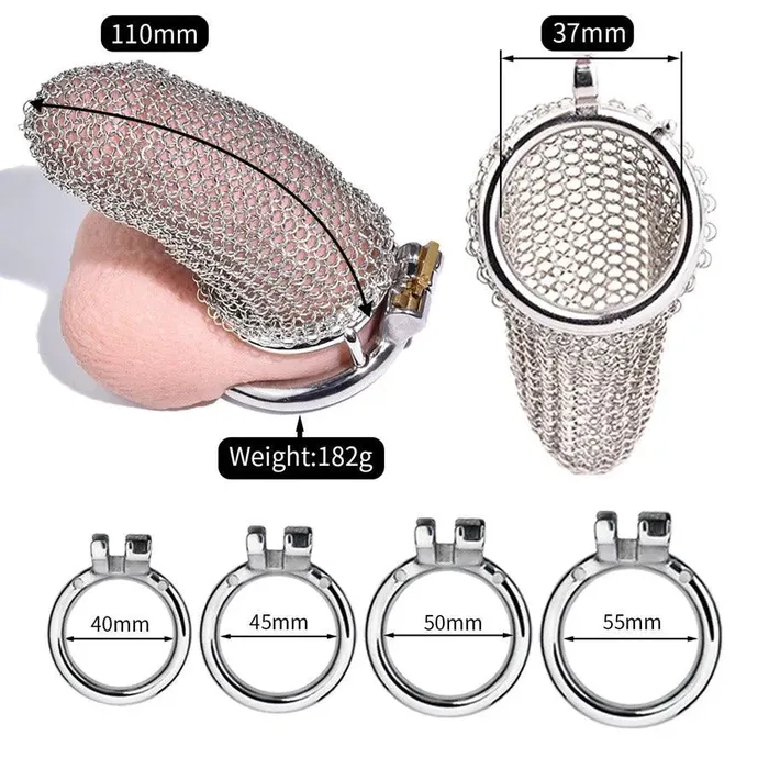 Stainless Steel Gauze Male Chastity Cage Large Xinghaoya Male Sex Toys
